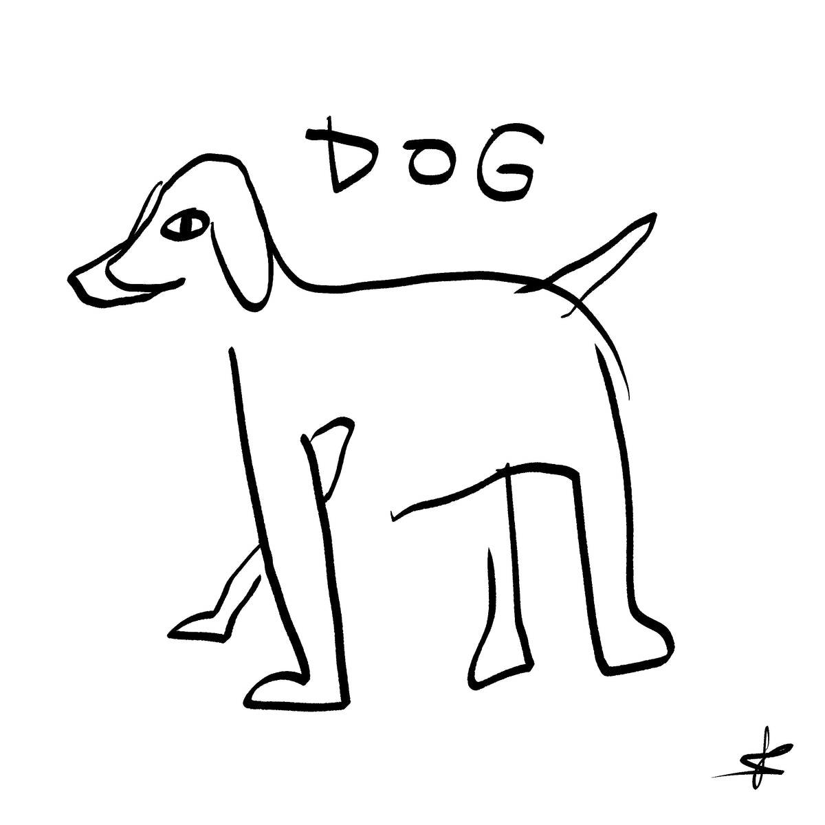Big Dog — Original Hand-Drawn Dog